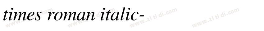 times roman italic字体转换